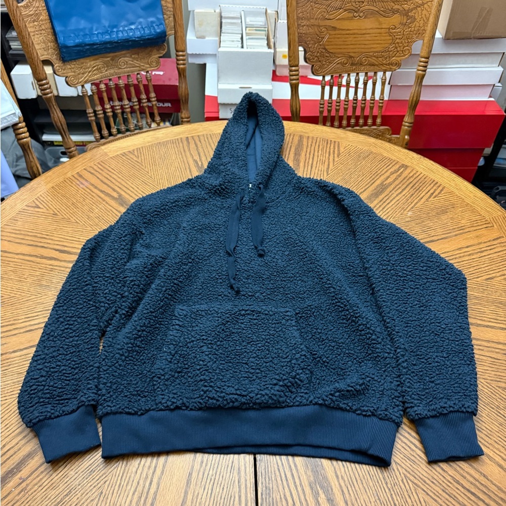 American Eagle Outfitters Black Sherpa Hoodie